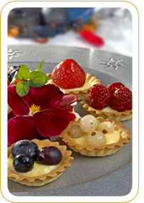 Tartaletas de limón con frutas rojas (6 personas)